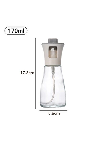 Flippy Glass Oil/Vinegar Spray Bottle, Refillable, 170 ml, White