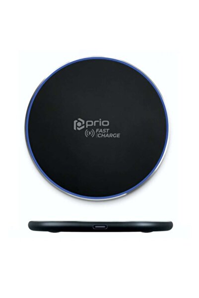 Prio Wireless Charger Prio, Fast Charge, 15W, USB Type-C, Charging Cable Included, Black
