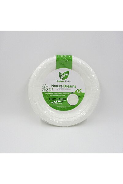 Roll-Up Cardboard Plate 18 cm 50 Pieces