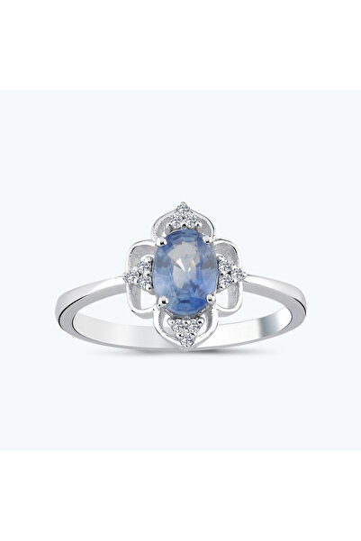 Altınbaş Pırlanta Safir Oval Yüzük