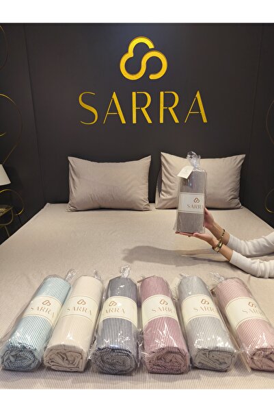 sarra Natural 160X200 Double Bed Sheet Set