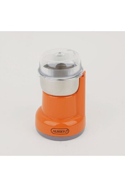 Alberto مطحنة قهوة من الفولاذ المقاوم للصدأ 100 جرام، 250 واط، برتقالي