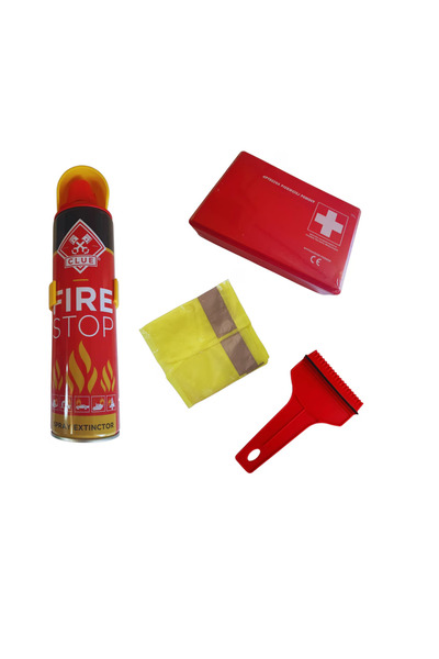 motor starter Pachet Pentru Dotare Auto, Trusa, Extinctor, Vesta, Racleta