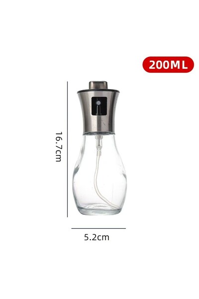 Flippy Oil Spray Bottle for Kitchen Liquids, Vinegar, Sauce, 200 ml, Gray