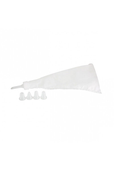 FACKELMANN 44730 Syringe Bag, 28 cm, 5 attachments, Reusable, White