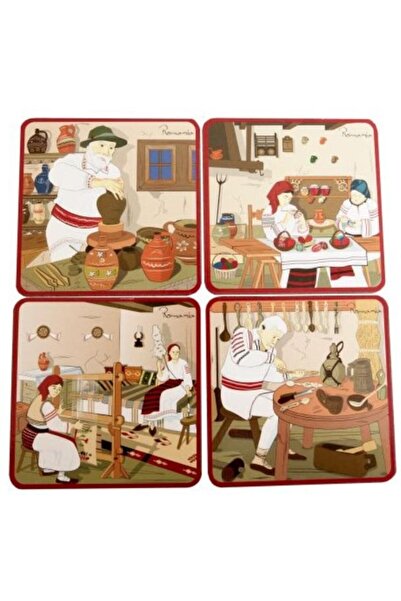 Magnetella Souvenirs Suporturi de pahare - Romania Mestesuguri populare