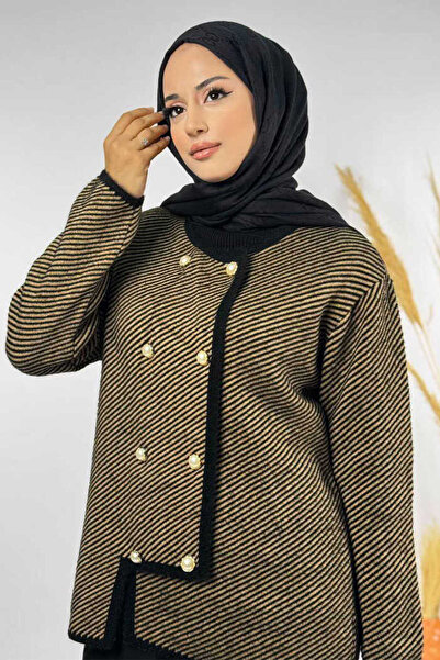 Bym Fashion Buttoned Knitwear Cardigan 18318 Black