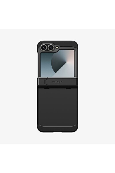Spigen Galaxy Z Flip 7 Fe / Z Flip 6 Case Tough Armor Pro Black Dual Layer Co...