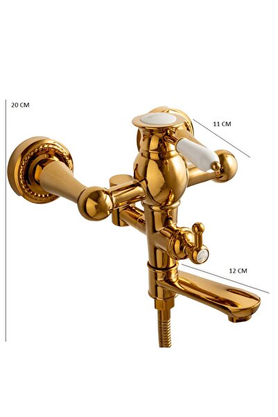 Trendy's Βρύση Μπανιέρας TRENDY’S Gold – Επιτοίχια