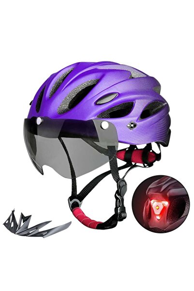 FIXATO Cască de bicicletă, cu lumină spate LED, trei moduri de iluminare, viz...