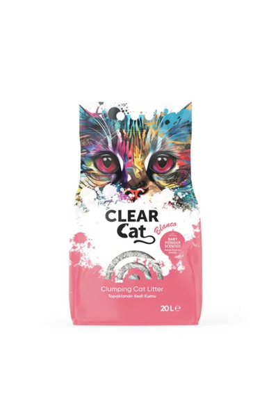 Clear Cat CLEARCAT BLANCO BEBEK PUDRA BENTONİT KEDİ KUMU 20 LT