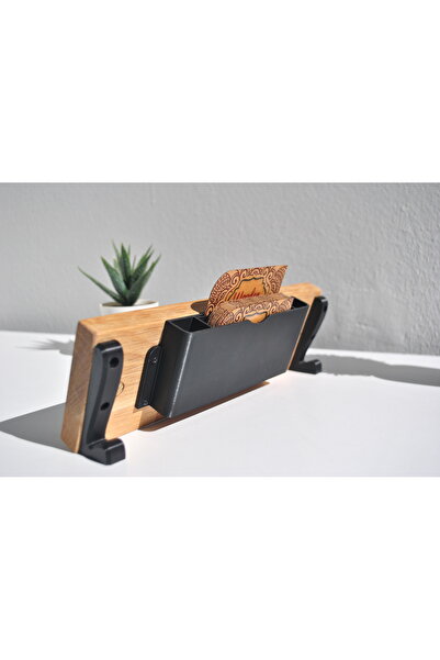 wart dizayn masa üstü sümen takımı, ahşap isimlik