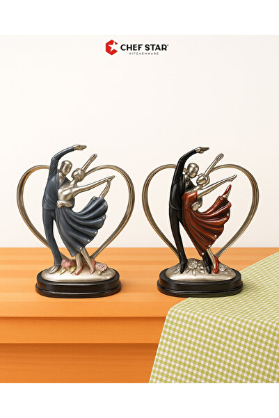 Chefstar ÇİFT DANS EDEN AŞIKLAR FİGÜRÜ – ROMANTİK DEKORATİF BİBLO 1 ADET