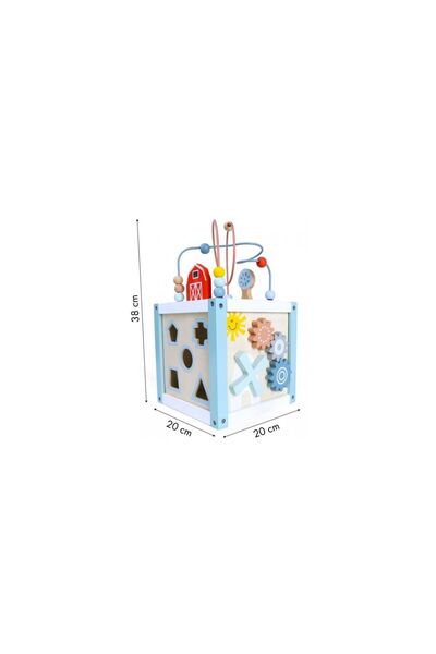 Ecotoys Cub educational din lemn 1020 Mercaton