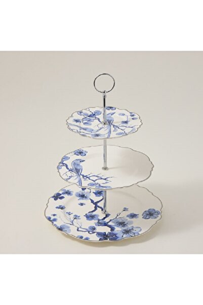 LA MESA Flwr 3 Tiers Cake Stand Blue