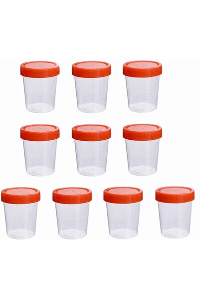 LATRAT أكواب بلاستيكية بغطاء لولبي لعينات البول للبالغين، المختبرات الطبية، 6...