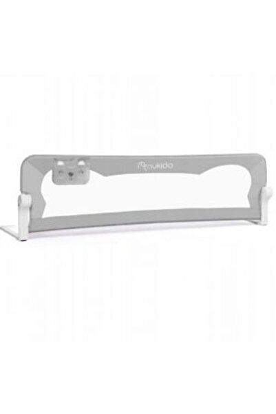 NUKIDO Bariera de protectie pentru pat 150 x 35 x 42 cm - Gri