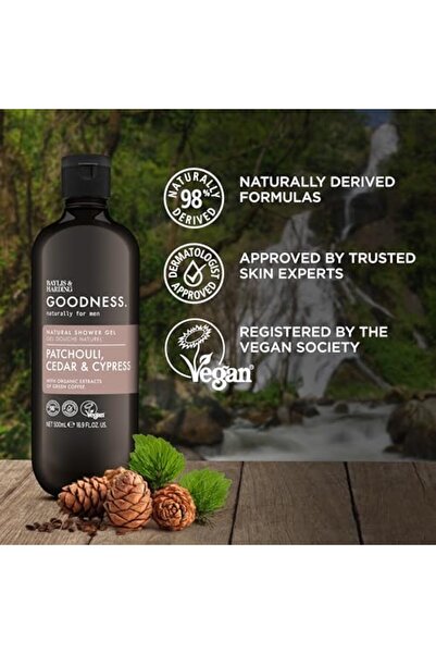 Baylis & Harding جل استحمام طبيعي برائحة الباتشولي والأرز والسرو للرجال، 500 مل