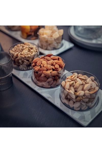 Dallaty glass porcelain nut bowls set 4 pcs