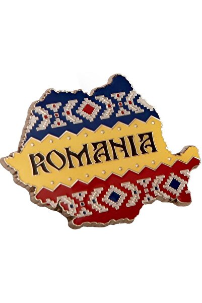 Magnetella Souvenirs Magnet de frigider - Romania Harta tricolor MB 046