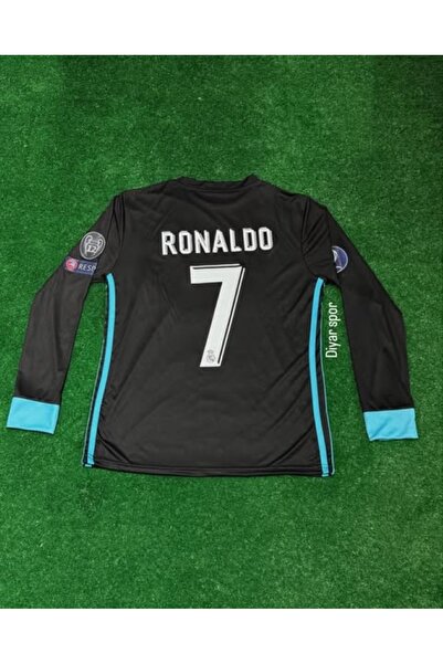 Forma R'EAL MADRİ'D SİYAH RONALDO 2017 SEZON FUTBOL UZUN KOLLU FORMASI