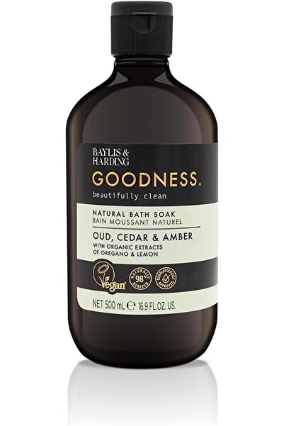 Baylis & Harding Goodness Oud, Cedar & Amber Natural Bath Soak, 500ml