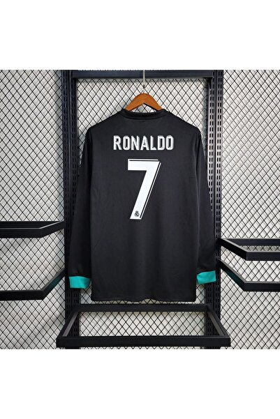 Forma R. Madrid 2017-18 Şampiyonlar Ligi Finali Cristiano Ronaldo Siyah Uzun ...