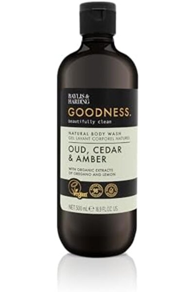 Baylis & Harding Goodness Oud, Cedar and Amber Body Wash, 500 ml (Pack of 1)
