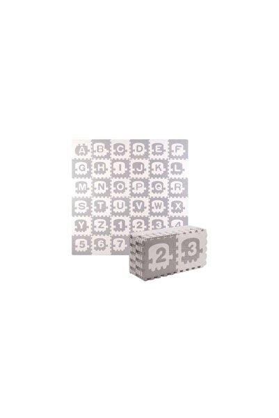 Ricokids Playmat 180 x 180 cm with Letters and Numbers 7488 - Grey Locomotive