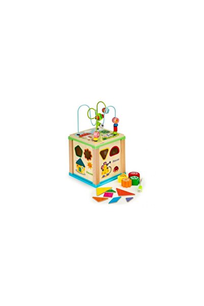 Ecotoys Educational wooden cube with blackboard Mercaton HM015470