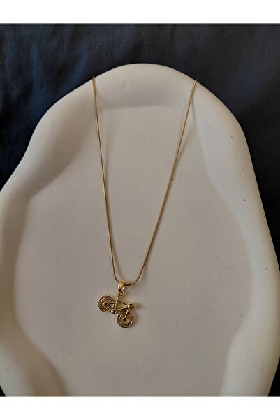 lavantebutik قلادة من الفولاذ على شكل دراجة مصنوعة من حجر الزركون