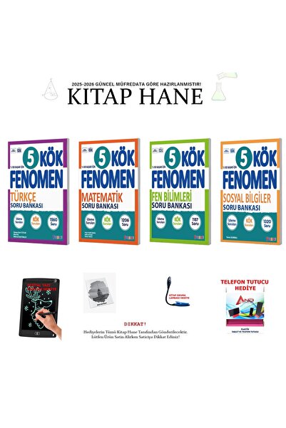 Fenomen Yayıncılık 2025-2026 5. Sınıf KÖK Tüm Dersler Soru Bankaları Tamamı V...