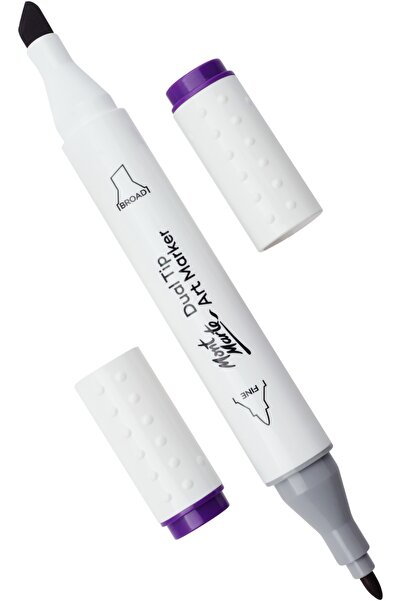 Mont Marte قلم فني مزدوج الطرف من إم إم ماركر - بنفسجي غامق 81