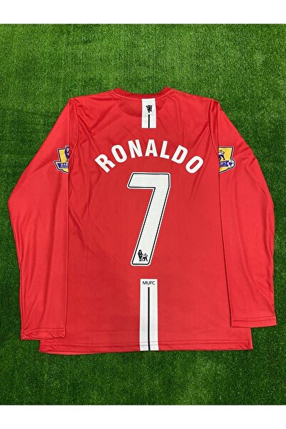 Forma Manchester United 2007 / 2008 Kırmızı Uzun Kollu Nostalji C. Ronaldo Fo...