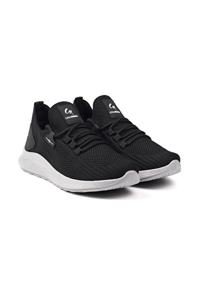 KAJILA Men's Black White Ice Sneaker Sports Shoes Comfortable Lightweight Casual
