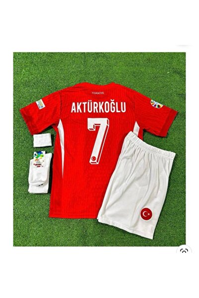 Forma Türkiye Euro 2024 Kerem Aktürkoğlu Çocuk Forması Hedyeli 4'lü Set Çorap...