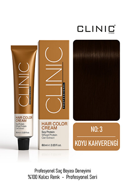 CLINIC PYROO No: 3 Saç Boyası – Hair Color Cream 60 ml - Koyu Kahverengi