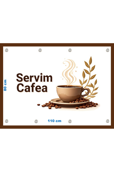 OEM Banner "Cafea" capse si clipsuri incluse 80x110 cm