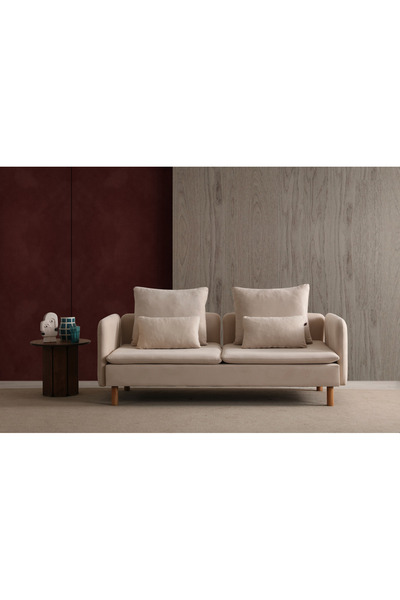 S Home Design Concept Luna 2 Modül Ikili Kanepe Koltuk, Babyface, Kırık Beyaz...