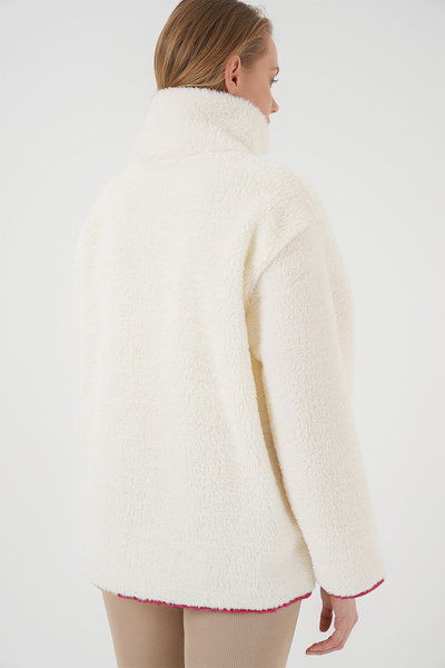 Bigdart 5211 Zippered Plush Coat - Red