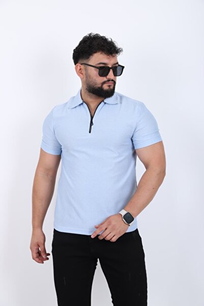 Blue Ant Zipper Detailed Polo Neck T-Shirt