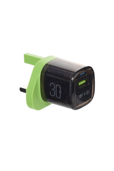 GOUİ شاحن حائط 30 وات أسود شفاف