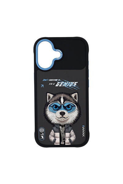 Nimmy Συμβατή με iPhone 17 Θήκη για γυαλιά 3D με φερμουάρ, με λεπτομέρεια σκύ...
