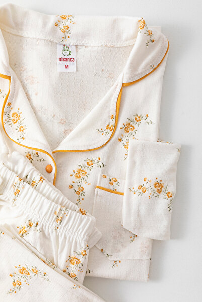 lacelove Long Sleeve Shirt Collar Women's Plus Size Pinterest Pajama Set - Seasonal Women's Pajamas