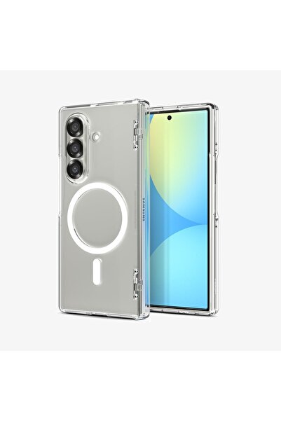 Spigen Galaxy Z Fold 7 ince Kılıf Ultra Hybrid Pro Clear White Şeffaf Kapak -...