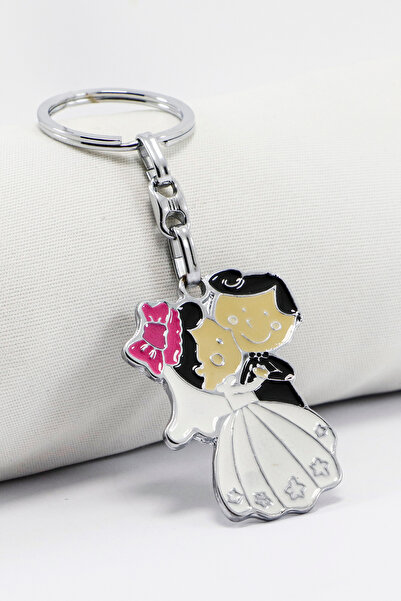 biuti Breloc cu figurine mire și mireasă dansând, breloc cadou