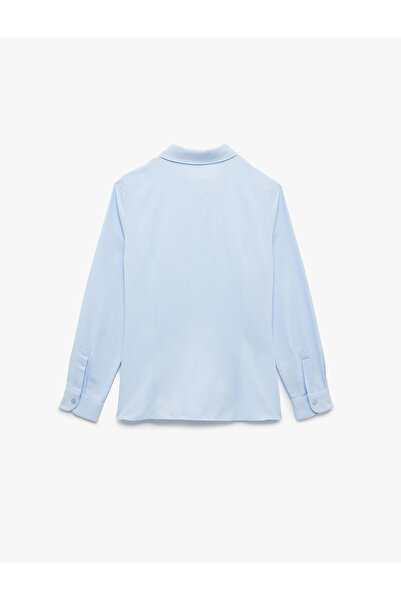 Koton Normál szabású, klasszikus galléros, hosszú ujjú poplin ing