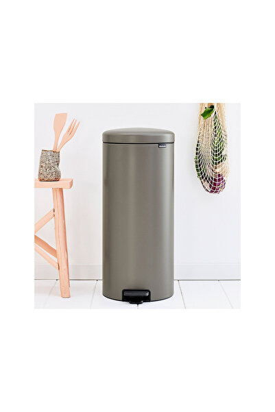 Brabantia NewIcon Pedal Bin 649057, 30 l, Soft Close, Anti-Slip Base, Grey