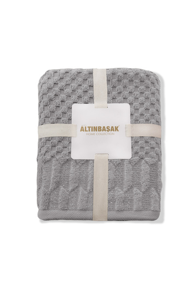 Altınbaşak Vera 100% Cotton 2-Piece Hand Towel Set 50 X 90 Gray