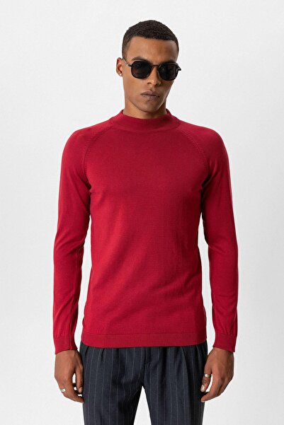 Antioch Burgundy Half-Thigh Men's Knitwear